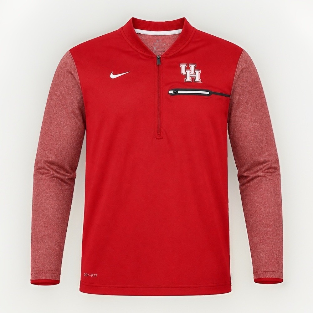 Houston Cougars Nike Dri-Fit 1/4 Zip Pullover OnField Men's Small U of H